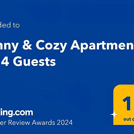 Sunny & Cozy For 4 Guests & Free Parking 公寓 *